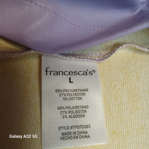 Miami For Francesca.s Size L Purple A-Line Mini Skirt with Slit - Picture 10 of 13